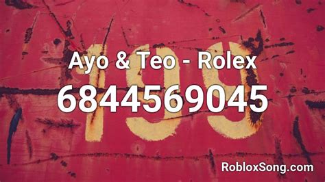 ayo teo rolex roblox id|rolex roblox id 2022.